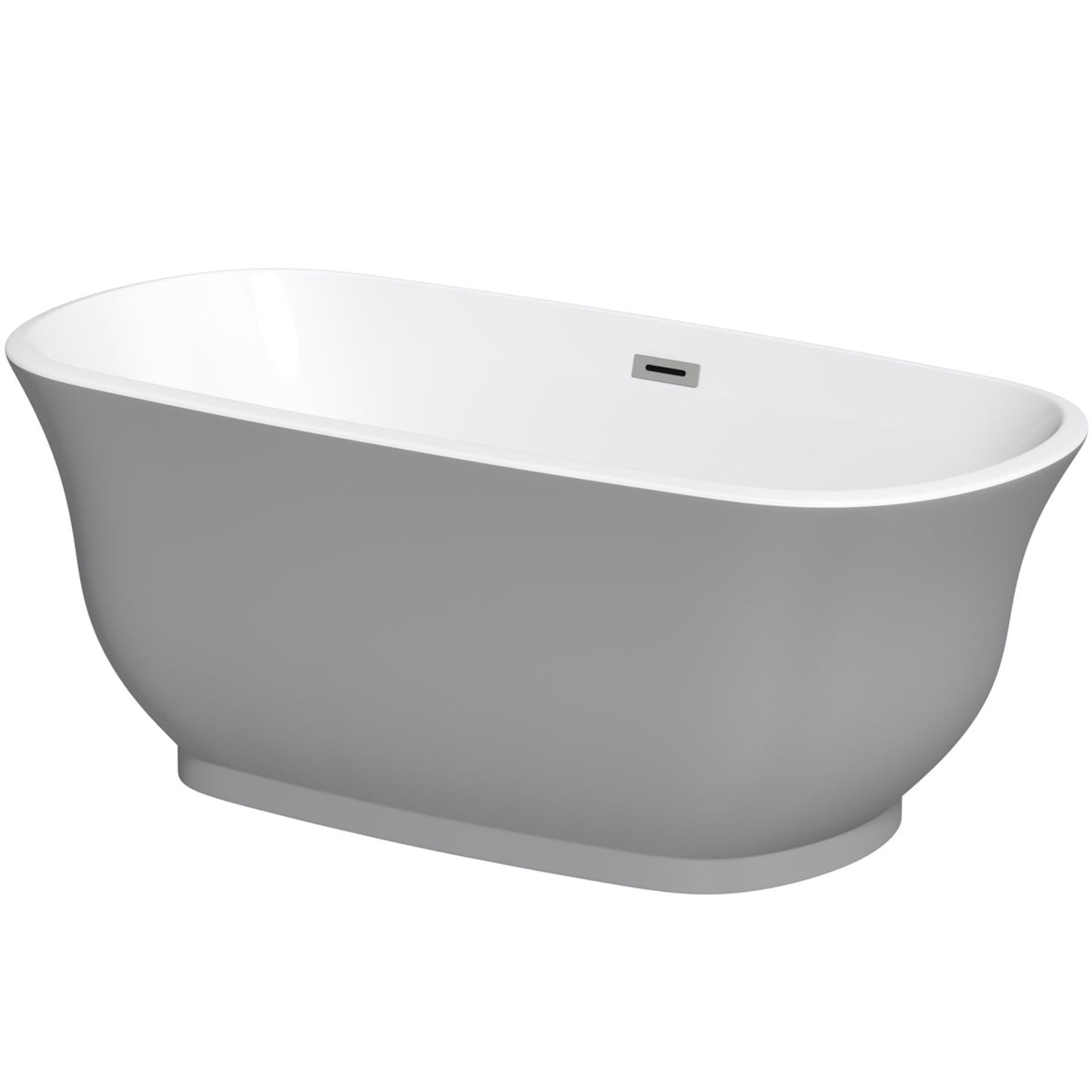 Grey Traditional Freestanding Bath 1500 x 720. RRP £775. Damage To one End - Image 2 of 5