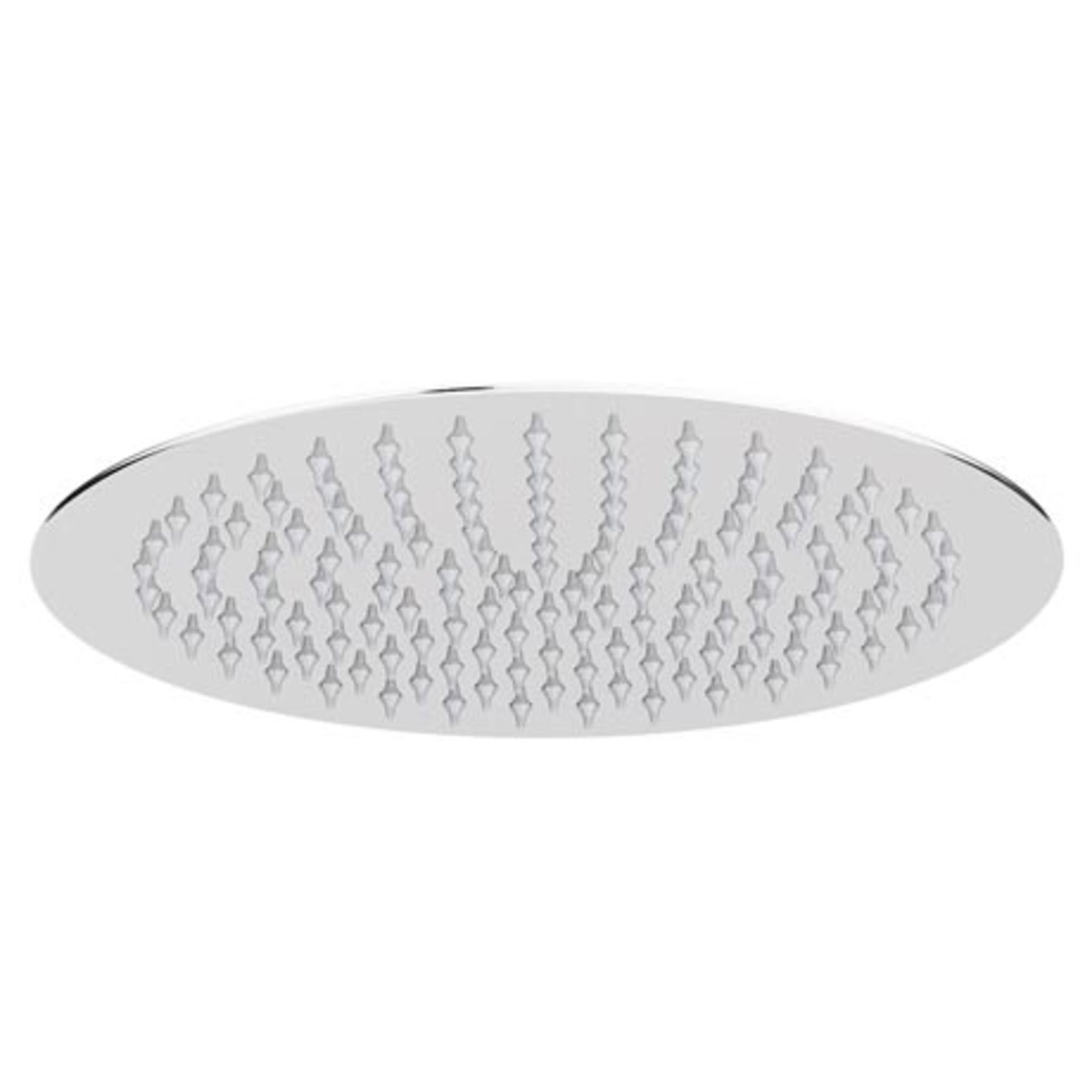 RRP £125. 400 x 400mm Ultrathin Designer Round Fixed Shower Head. Solid Brass Construction.