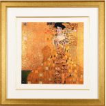 Gustav Klimt 22ct Gold Leaf Silk Screen.