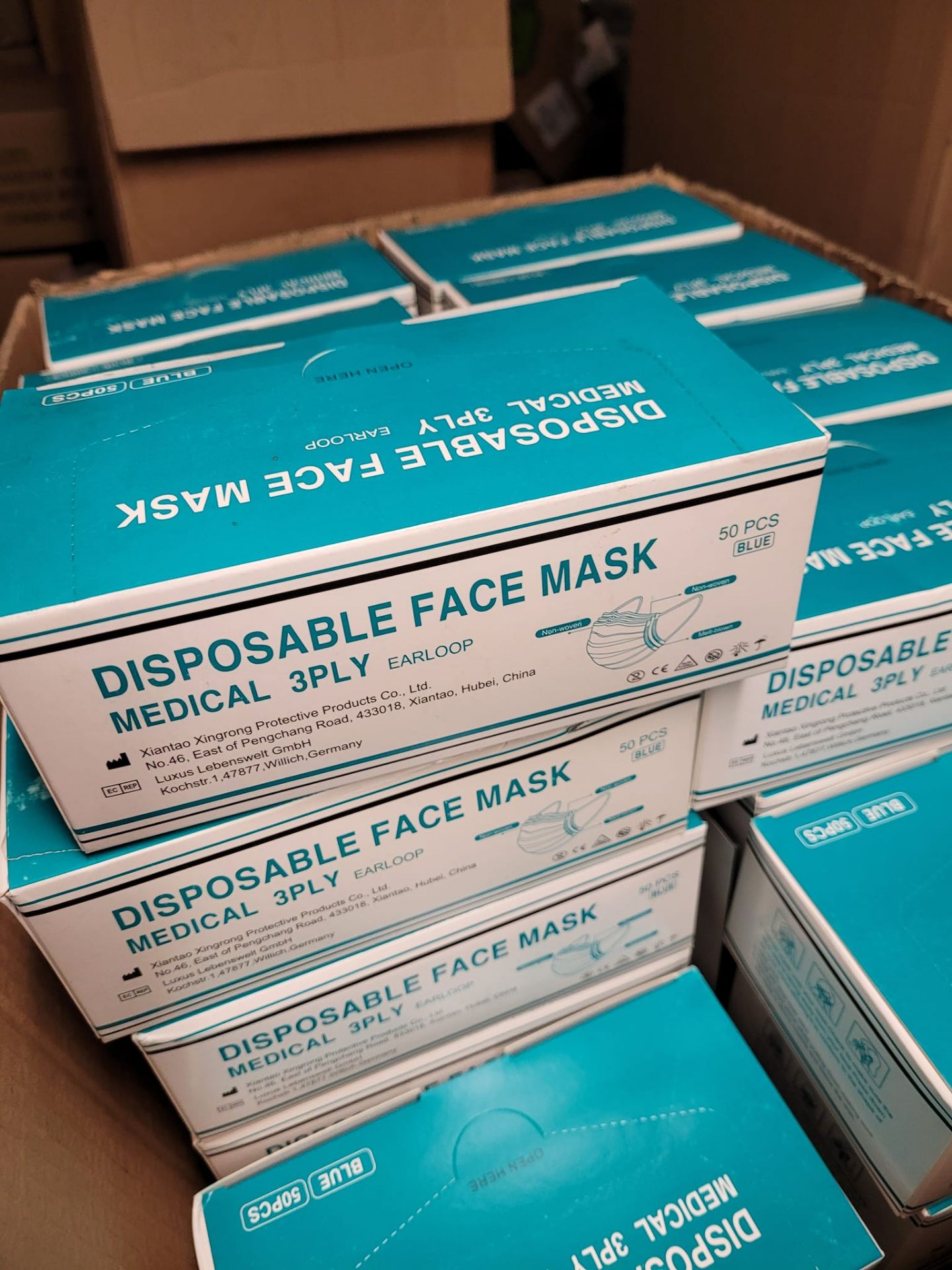 40 X Boxes Medical 3 Ply Face Masks - Image 2 of 2