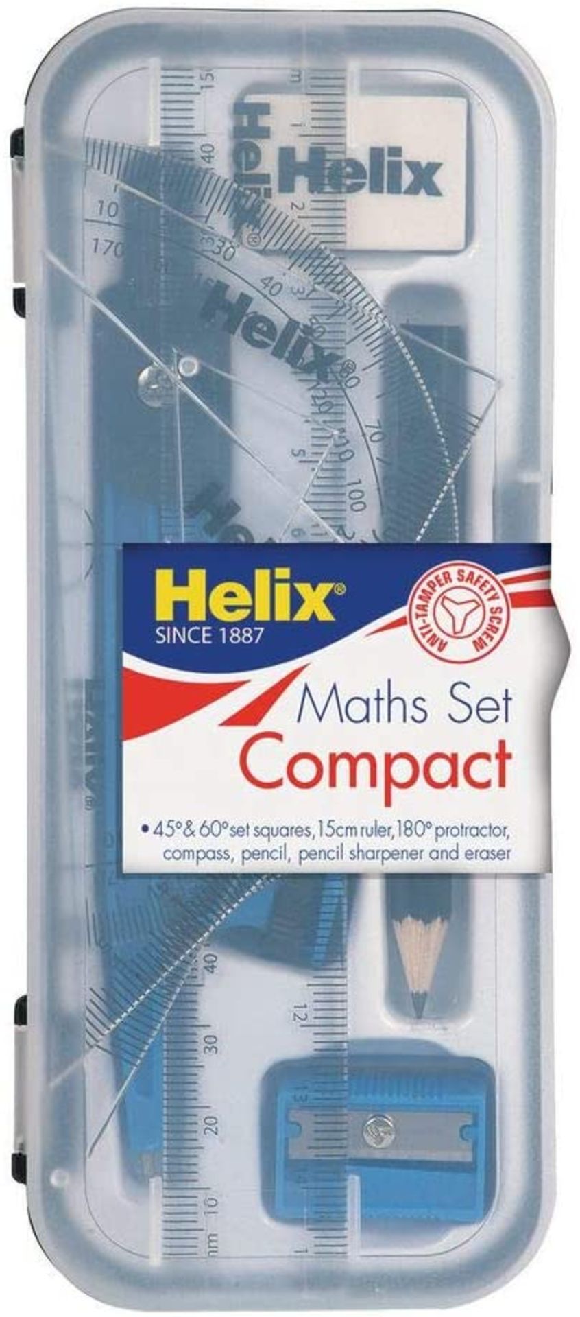 Box Of 96 Sets Helix Compact Maths Set RRP £2.99 Each (£287.04)