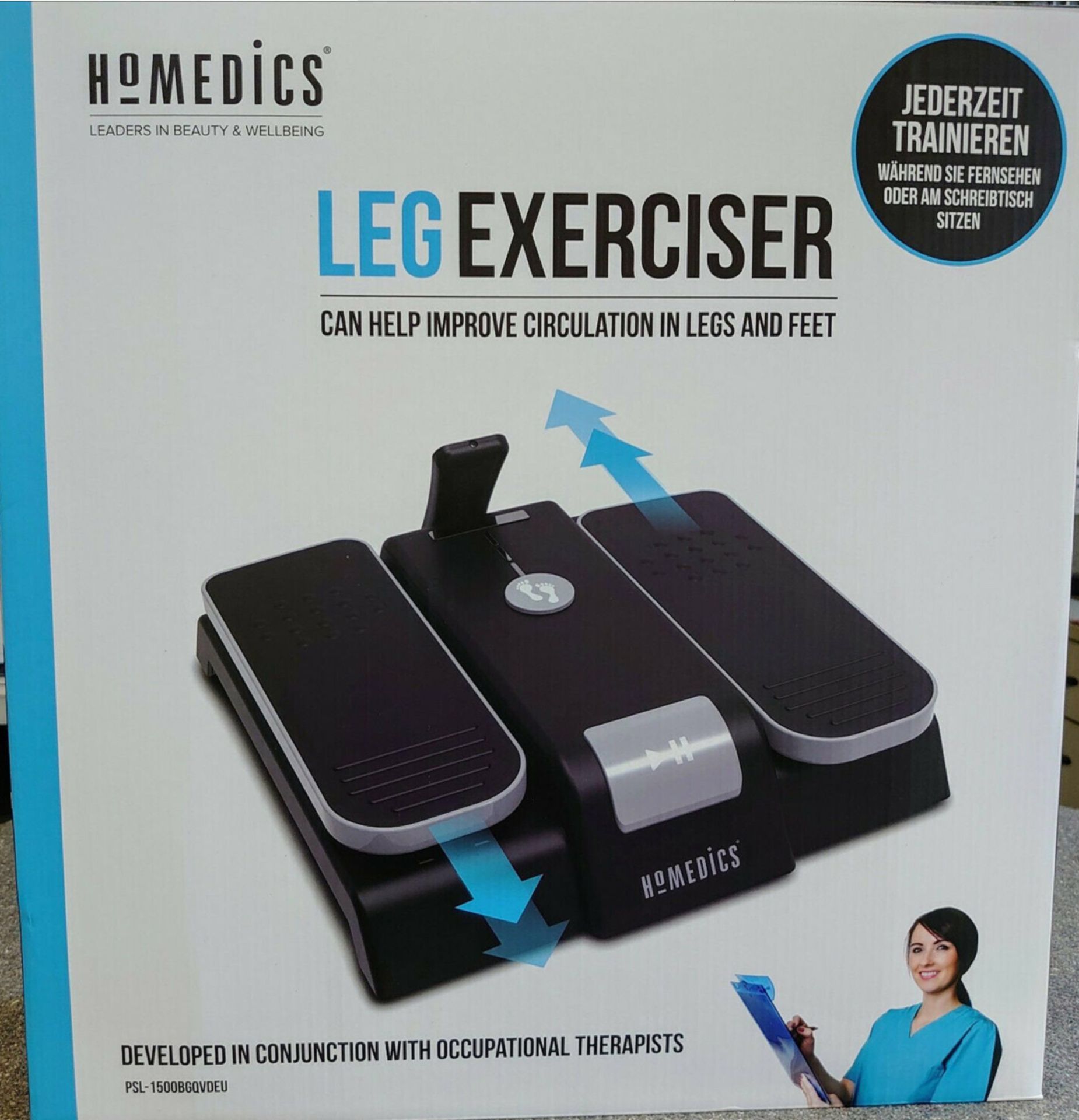 NEW BOXED - HoMedics Leg Exerciser - Improve Circulation & Mobility, Reduce Joint Discomfort,