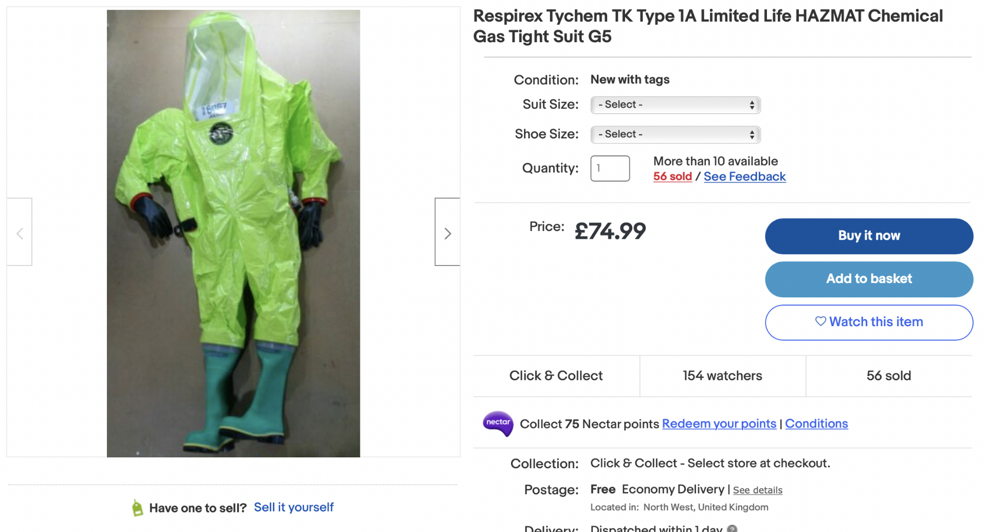 Pack of x5 Respirex Hazmat Suites - RRP £400 - £80 Resale value on eBay - Rolled Up (New) Ex MOD. - Image 4 of 4