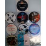 A collection of 8 x picture disc vinyl records.