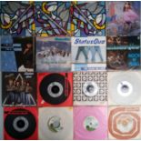 A collection of 54 x vinyl records - The Kinks - The Stray Cats - The Rolling Stones.