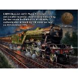 The Flying Scotsman Steam Train 100 MPH 1934 Record Speed Metal Coin Art