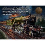 The Flying Scotsman Steam Train 100 MPH 1934 Record Speed Metal Coin Art