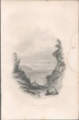 Antique Engraving 1850’s Pass of Salruc Galway