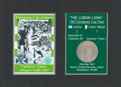 Chalmers Winner Celtic FC 1967 European Cup Mount & Coin Gift Set.