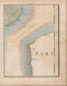 Dover Strait Channel Ports Calais John Cary's Antique 1794 Map.