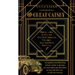 The Great Gatsby 1920’s Art Deco Cocktail Menu Metal Wall Art