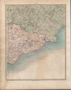 Kent & Sussex Coast John Cary's Antique 1794 Map.