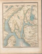 Strathclyde Region Scotland - John Cary’s Antique 1794 Map.