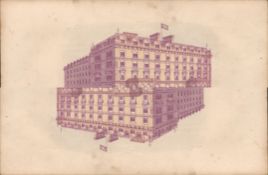 Chromolithographed Antique 1871 Plate Shelbourne Hotel dublin