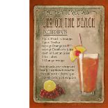 Sex On The Beach Cocktail Authentic Recipe Large Metal Wall Art