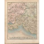 Glamorgan Swansea Carmarthen Brecon -John Cary's Antique 1794 Map