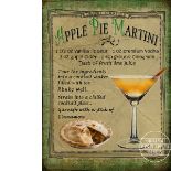 Apple Pie Martini Cocktail Authentic Recipe Large Metal Wall Art