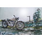 Royal Enfield Bullet 1950's Iconic British Motorbike Metal Wall Art