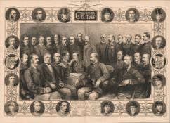 Celebrities of The Turf 1888 Double Page Antique Print
