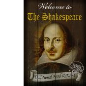 The Shakespeare Traditional Style Pub Sign Large Metal Wall Art