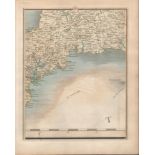 Cornwall, Falmouth, Truro, Bodmin, John Cary’s Antique 1794 Map