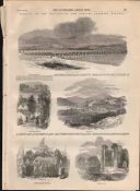 Opening Whitehaven and Furness Junction Railway 1850 Antique Paper