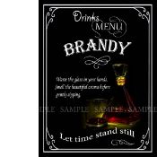 Brandy Classic Pub Drink Large Metal Wall Art.
