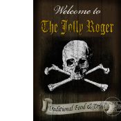 The Jolly Roger Traditional Style Pub Metal Wall Art