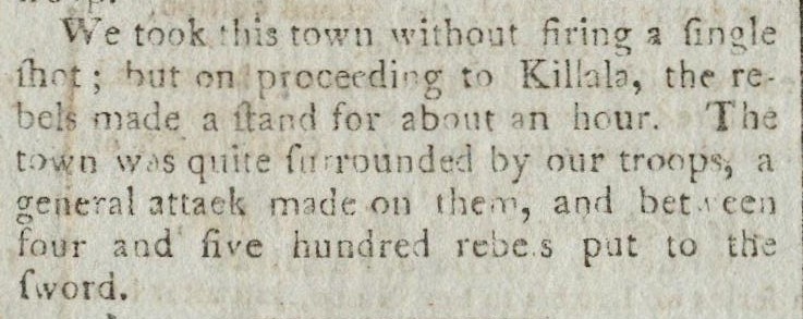 400/500 Rebels Put to the Sword Battle of Killala Mayo 1798 Irish Rebellion - Image 2 of 5