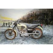 TR6 c Scrambler 2 Iconic Triumph Motorcycle Metal Wall Art