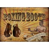 Boxing Booth Fairground Large Metal Wall Art