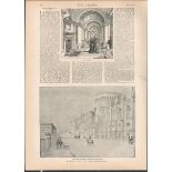 Sketches Of Ireland Dublin Castle 4-Page 1888 Antique Supplement