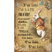 Alice In Wonderland Large Metal Sign "" The White Rabbit""