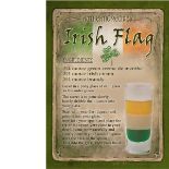 Irish Flag Cocktail Authentic Recipe Large Metal Wall Art