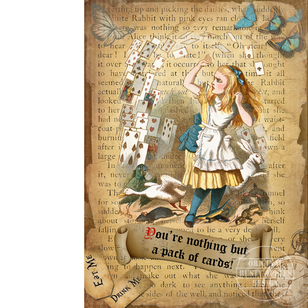 Alice In Wonderland Large Metal Sign "" Pack Of Cards""