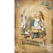 Alice In Wonderland Large Metal Sign "" Pack Of Cards""