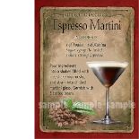Espresso Martini Cocktail Authentic Recipe Large Metal Wall Art