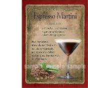 Espresso Martini Cocktail Authentic Recipe Large Metal Wall Art