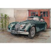 Jaguar XK 150 British Iconic Vintage Car Era Metal Wall Art.