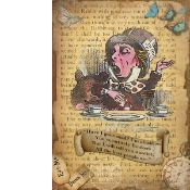 Alice In Wonderland Large Metal Sign "" The Mad Hatter""
