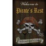 The Pirates Rest Traditional Style Pub Sign Large Metal Wall Art