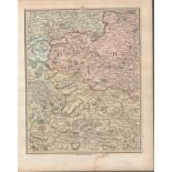 North Pennines & Yorkshire Dales Durham John Cary’s Antique 1794 Map