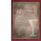 Screaming Orgasm Cocktail Authentic Recipe Large Metal Wall Art