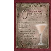 Screaming Orgasm Cocktail Authentic Recipe Large Metal Wall Art