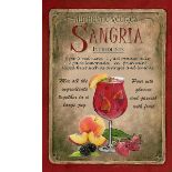 Sangria Cocktail Authentic Recipe Large Metal Wall Art