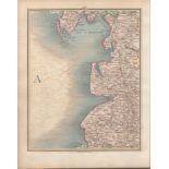 Lancashire Coast Blackpool Lancaster - John Carys Antique 1794 Map.