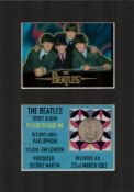 The Beatles First Album Release 1963 Mounted Card Coin Gift Set.