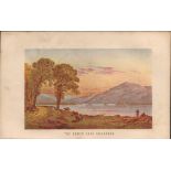 Chromolithographed Antique 1871 Plate The Lower Lake of Killarney.