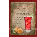 Woo Woo Cocktail Authentic Recipe Large Metal Wall Art