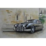 Jaguar Mark 1 British Iconic Vintage Car Era Metal Wall Art.